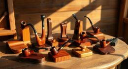 wooden pipe stands collection
