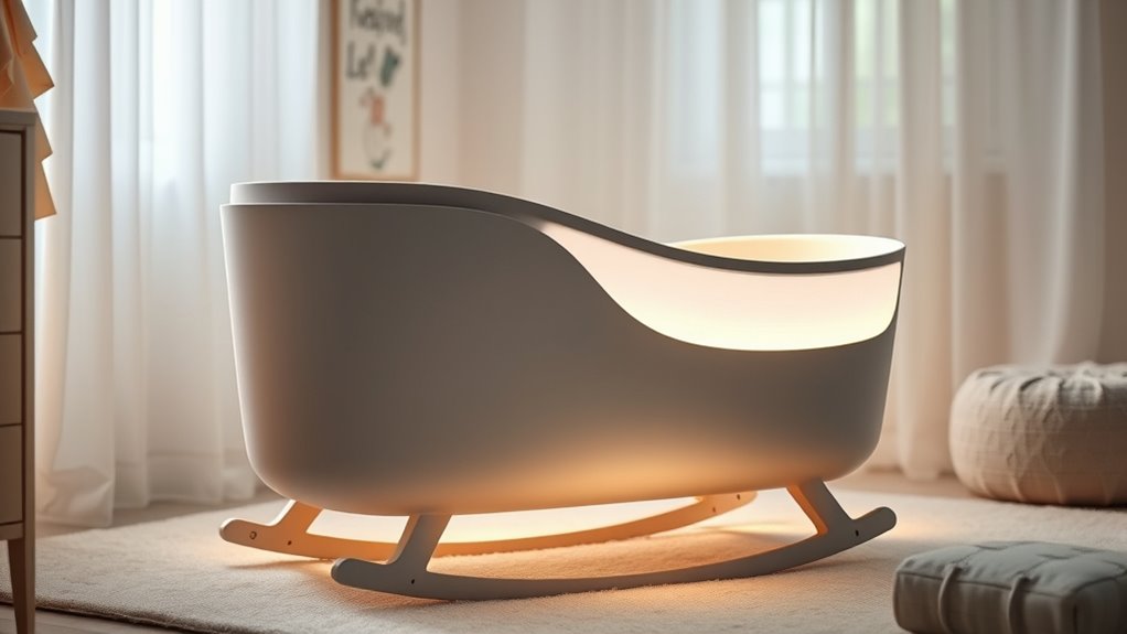 auto rocking bassinet cry detection