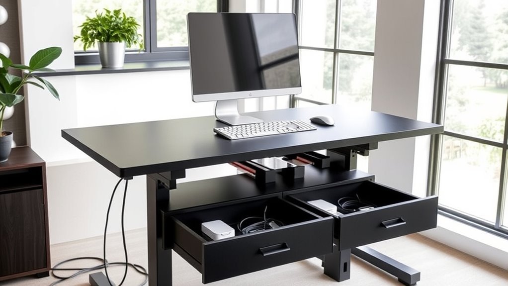 desk size and features