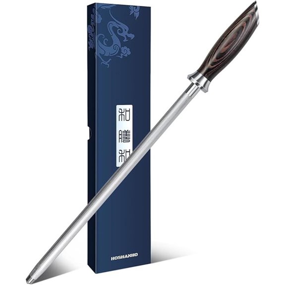 HOSHANHO 12-Inch Kitchen Knife Sharpener Steel
