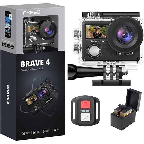 The 5 Best Action Cameras of 2026 – Capture Every Adventure in Stunning Detail 4 AKASO Brave 4 4K Action Camera with Accessories
