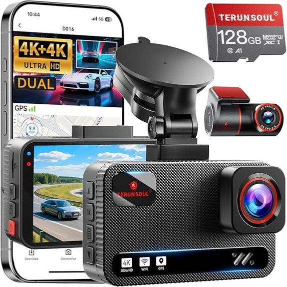 The 5 Best Front and Rear Dash Cams of 2026 for Ultimate Driving Security 4 4K Front & Rear Dash Cam with GPS and WiFi