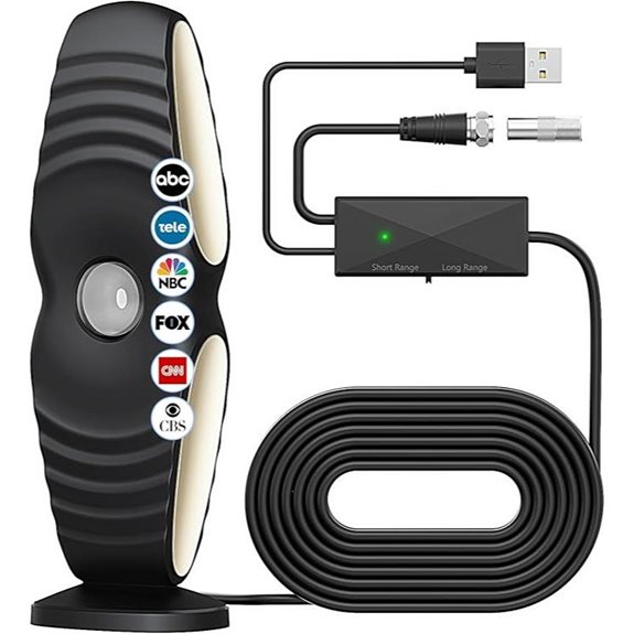 5 Best Indoor TV Antennas of 2026 for Clearer Reception 2 Indoor/Outdoor 4K HD TV Antenna with Signal Booster