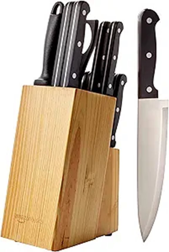 15 Best Knife Block Sets for 2026 That Chefs Love 9 Amazon Basics 14-Piece Kitchen Knife Set