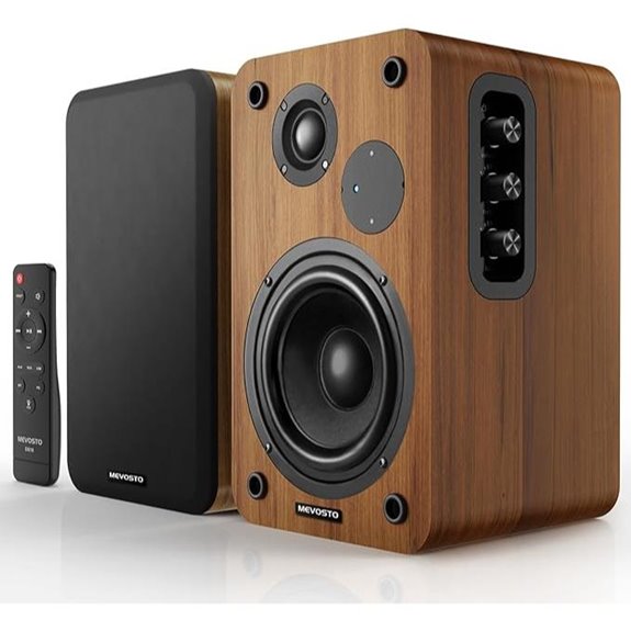 Active Bookshelf Speakers with Bluetooth and Bass