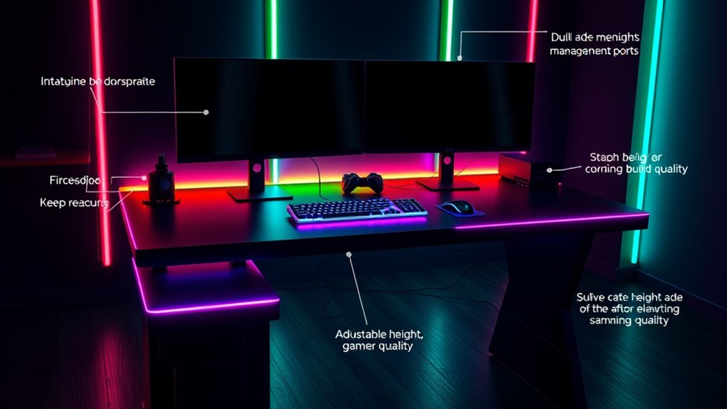 choosing spacious ergonomic gaming desks