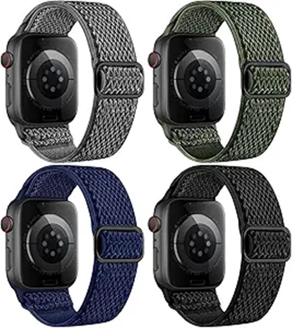 4 Pack Elastic Nylon Apple Watch Bands