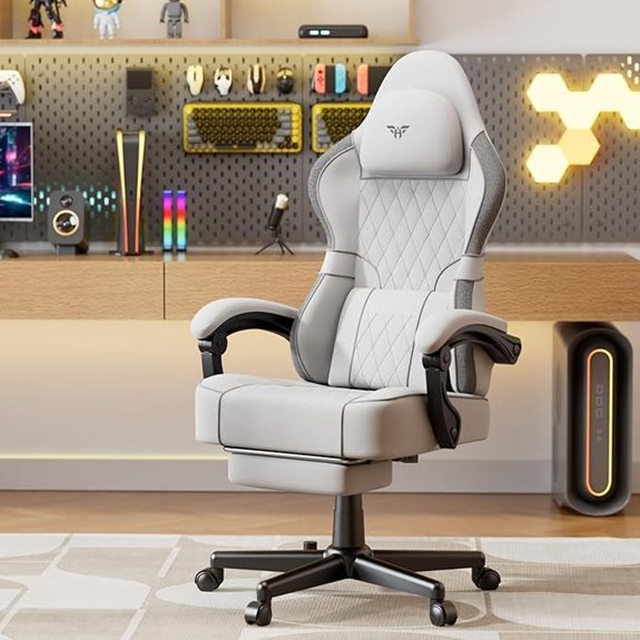 15 Best Gaming Chairs Under $200 That Offer Comfort and Value 3 Soontrans Gaming Chair with Footrest and Lumbar Cushion