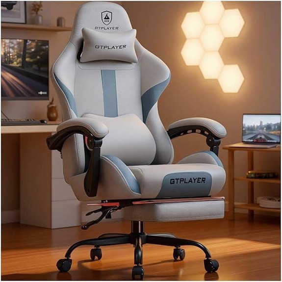 15 Best Gaming Chairs Under $200 That Offer Comfort and Value 14 GTPLAYER Gaming Chair with Foot Rest and Lumbar Support