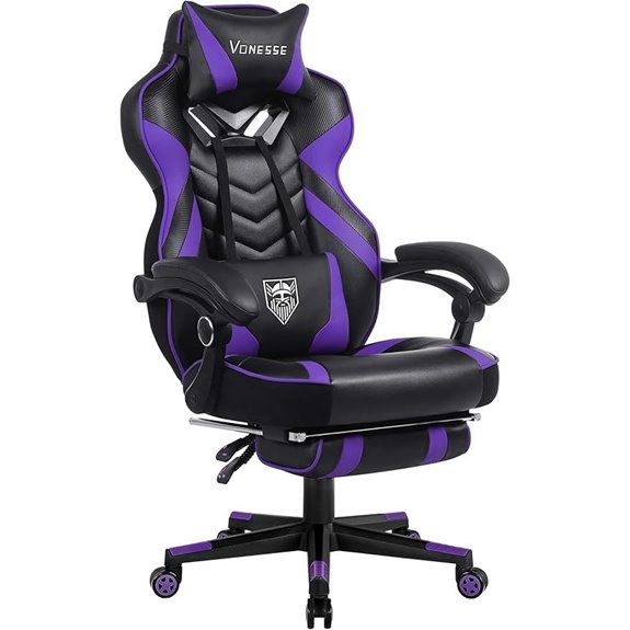 15 Best Gaming Chairs Under $200 That Offer Comfort and Value 4 Vonesse Gaming Chair with Footrest and Massage