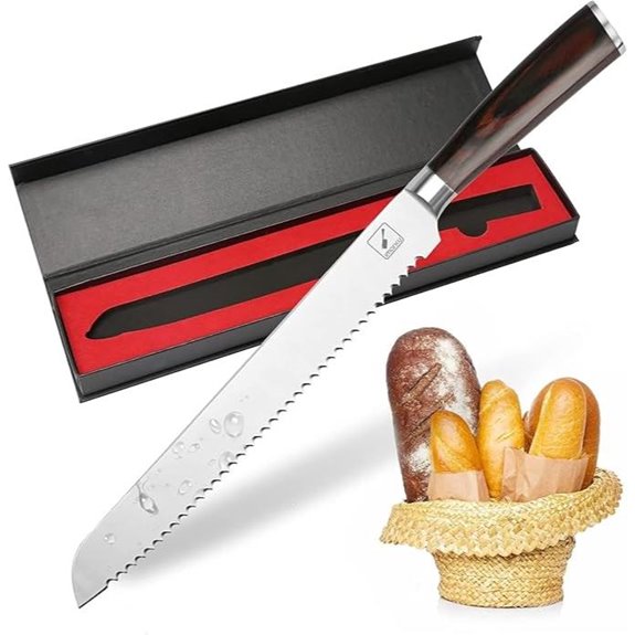 imarku 10-Inch German High Carbon Bread Knife
