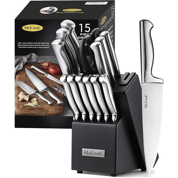 15 Best Knife Block Sets for 2026 That Chefs Love 7 McCook German Stainless Steel Knife Set with Sharpener