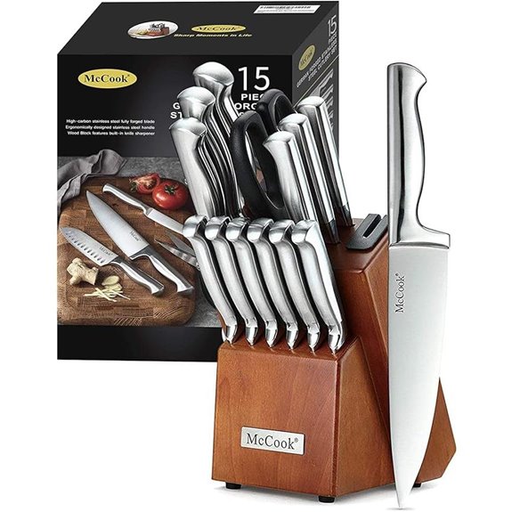 15 Best Knives for 2026 That Will Upgrade Your Home Kitchen 6 McCook German Stainless Steel Knife Set with Sharpener