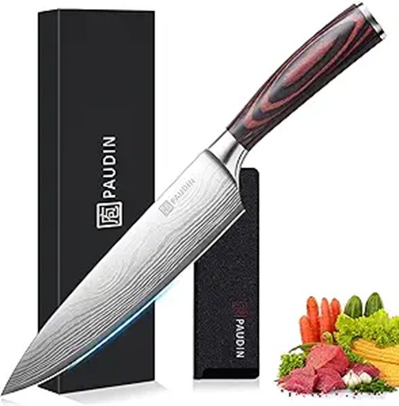 15 Best 8 Inch Chef Knives for 2026 That Chefs Rave About 7 PAUDIN 8-Inch High Carbon Stainless Steel Chef Knife