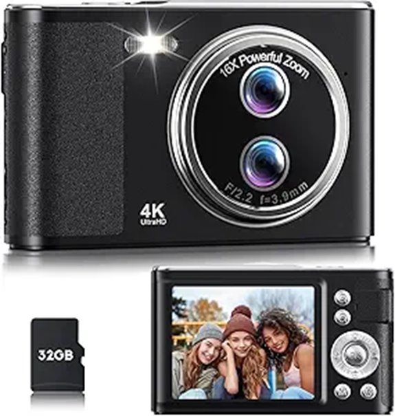 15 Best Compact Cameras for Travel in 2026: Capture Every Adventure With Ease 11 48MP Compact Digital Camera with 16x Zoom