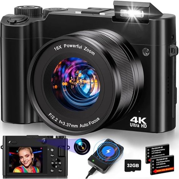 15 Best Compact Cameras for Travel in 2026: Capture Every Adventure With Ease 3 4K 64MP Vlogging Camera with Dual-Lens & Accessories