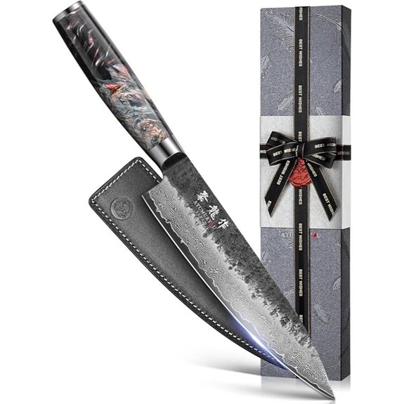 Japanese 8-Inch Damascus Chef Knife with VG10 Steel