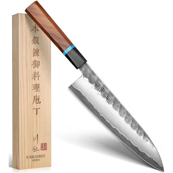 KAWAHIRO Japanese Chef Knife 210mm VG10 Black