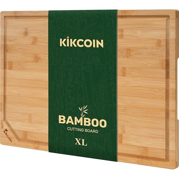 15 Best Cutting Boards for Knives in 2026 That Chefs Recommend 9 Kikcoin Extra Large Bamboo Cutting Board with Juice Groove