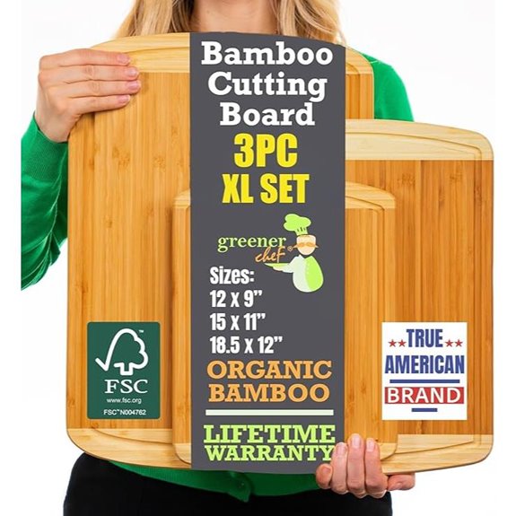 15 Best Cutting Boards for Chef Knives in 2026 7 Greener Chef Organic Bamboo Cutting Boards (Set of 3)