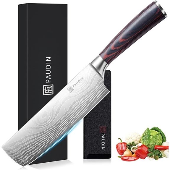 PAUDIN 7 Nakiri Knife for Meat & Vegetables