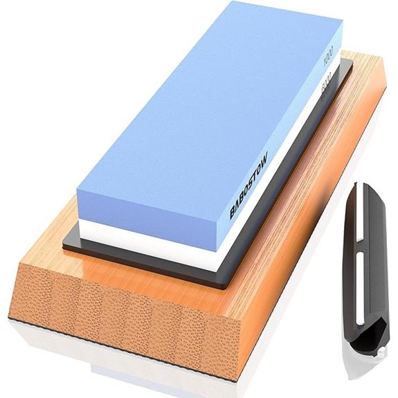 Premium Whetstone Knife Sharpener with Base and Guide
