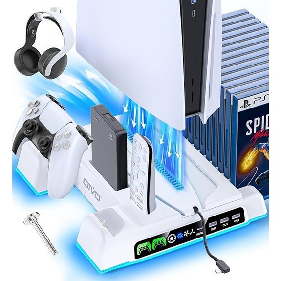 The 5 Best Cooling Stands for PS5 in 2026 to Keep Your Console Cool and Quiet 3 PS5/Slim/Pro Cooling & Charging Station with Fan