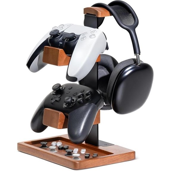 15 Best Game Storage Stands to Keep Your Gaming Room Organized in 2026 15 Solid Wood Controller and Headphone Stand Organizer