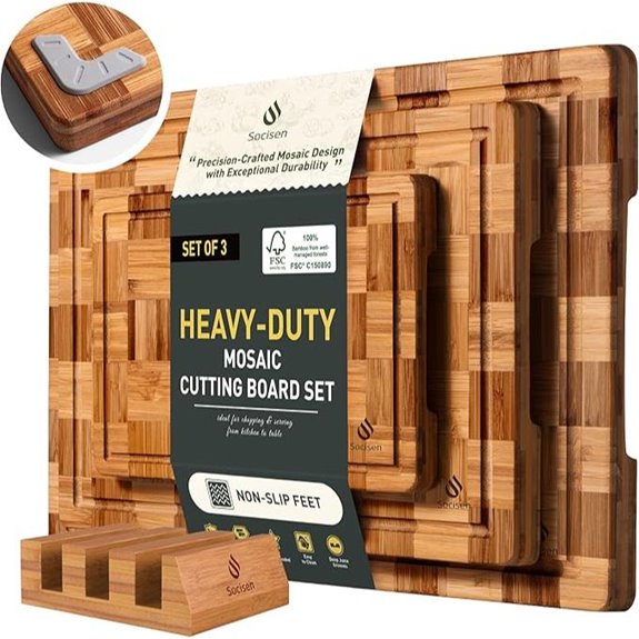 15 Best Knife Friendly Cutting Boards for 2026 7 3 Pack Heavy Duty Bamboo Cutting Boards