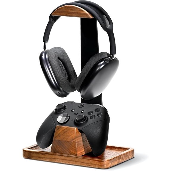 15 Best Game Storage Stands to Keep Your Gaming Room Organized in 2026 10 UPERGO Walnut Headset and Controller Stand