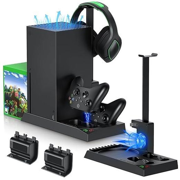 7 Best Xbox Series X Accessories That Will Take Your Gaming to the Next Level 8 MENEEA Cooling Fan & Charging Stand for Xbox Series X