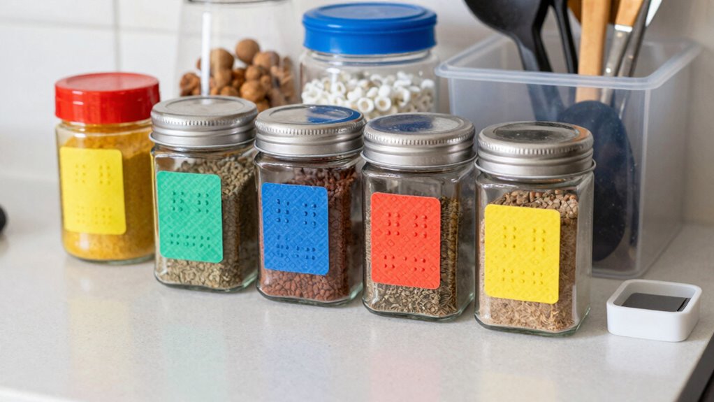 Braille Labeling at Home: The Organization Hack for DeafBlind Users 6 braille labels for home organization