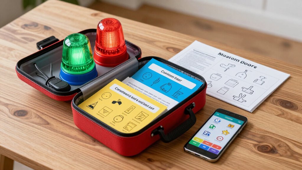 clear visible emergency signage