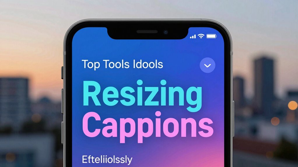 easy caption resizing tools