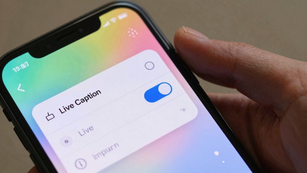 enable smartphone live caption