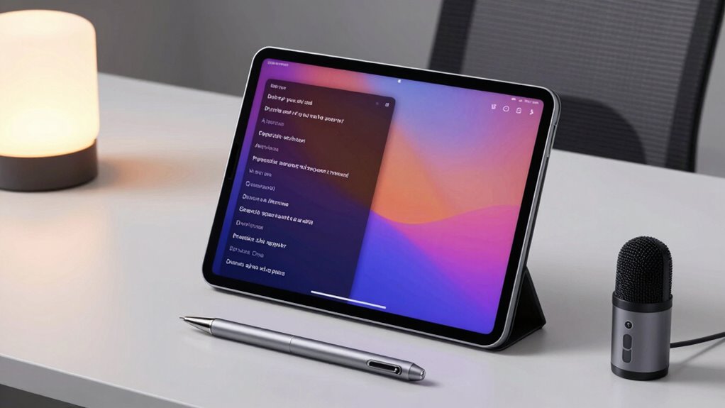 ipad features for transcription