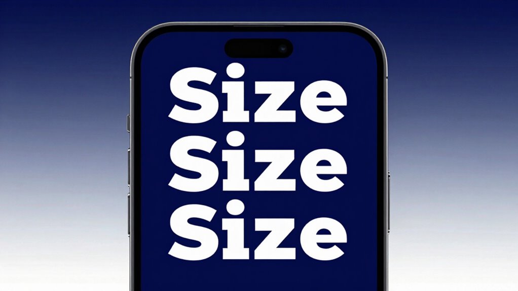 optimal font contrast and sizing