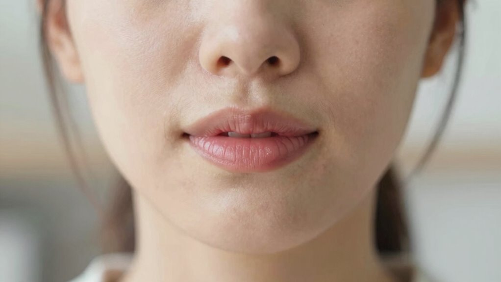 soft lighting enhances lip visibility