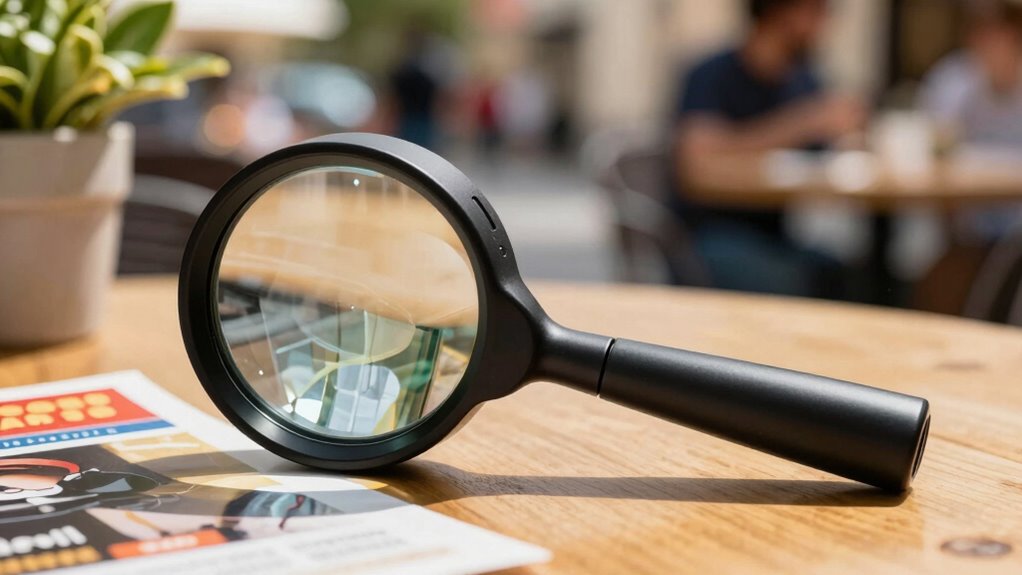 portable magnifier usability outdoors