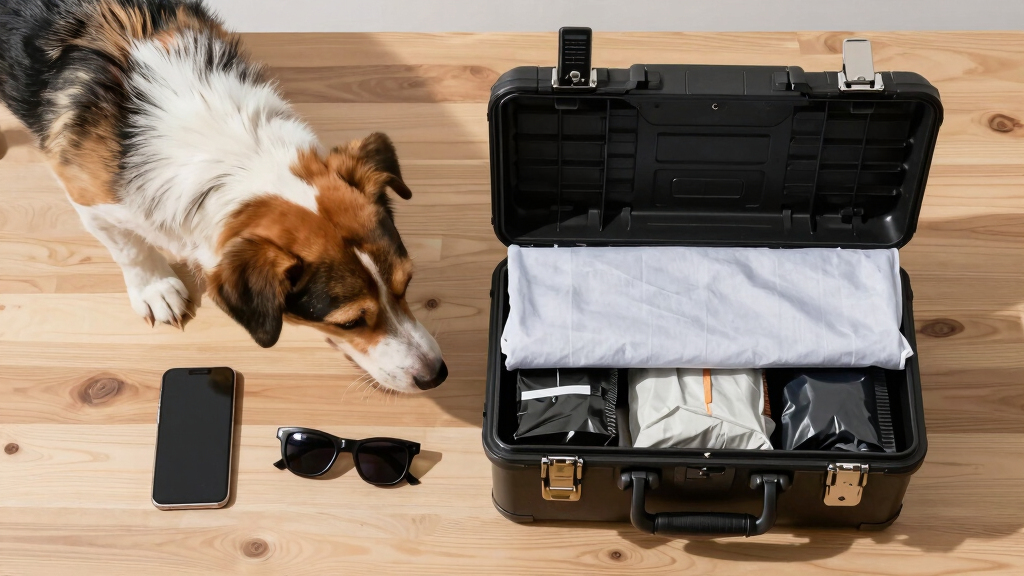 Detection dog detects cleverly hidden illegal goods