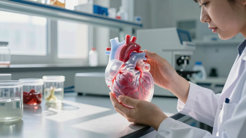 this is a decellularized ghost heart where scientists completely wash away all the blood and living cells leaving only the pure white protein scaffold so they can inject it with new stem cells to grow a custom organ