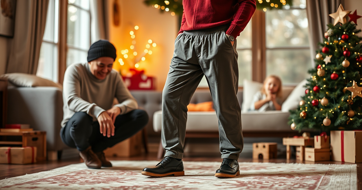 LETAOTAO Men's Elastic Waist Pants for Holiday Evenings